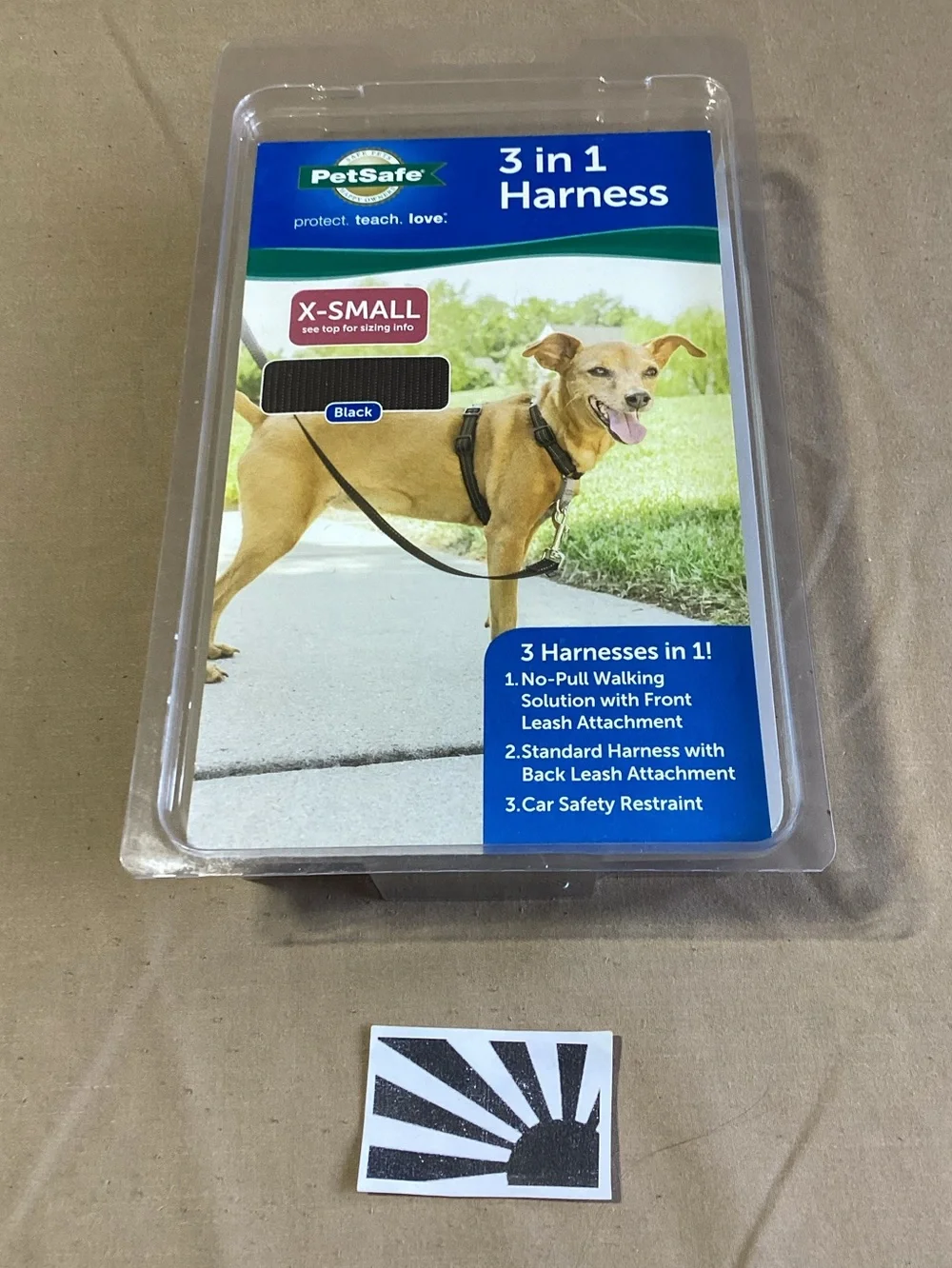 PetSafe 3-in-1 No Pull Dog Harness Extra Small XS Black Car Restraint